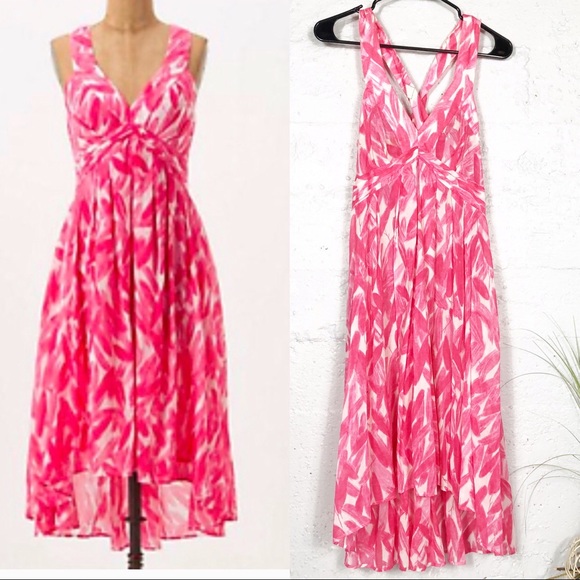 Anthropologie Postmark Silk Midi Floral Dress Size 4 - Picture 1 of 9